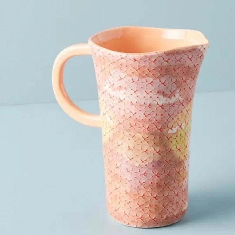 Anthropologie Pink Cora Pitcher